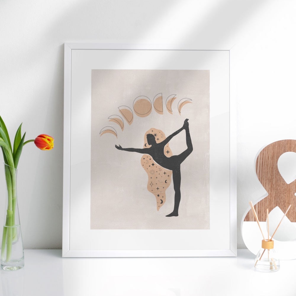 Wall Art Bohemian Woman Silhouette Celestial Print Poster Unframed - Picture 4 of 16